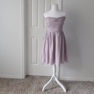 Charolette Russe Woman's Bandeau Dress Strapless Fit & Flare Spring Lavender XL